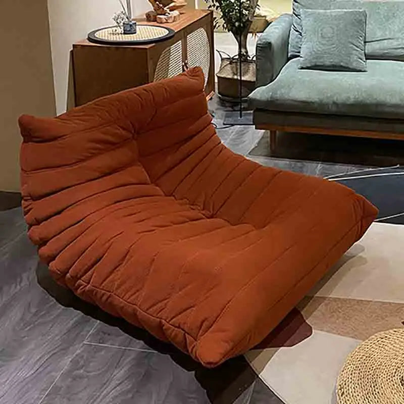 Single Seated Foam Sofa Armless Floor Sofa Lazy Couch Living Room Bedroom Balcony Leisure Chair Reading Chair Fireside Chair