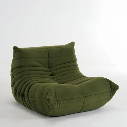 Togo caterpillar sofa leisure small apartment bedroom living room can sleep lazy sofa cream wind single recliner