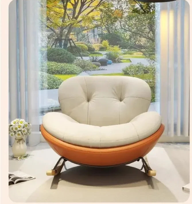 Snail Rocking Chair Large Living Room Chairs Lounge Rocking Nordic Chairs Luxury Modern Throne Ergonomic Sofa Home Furniture