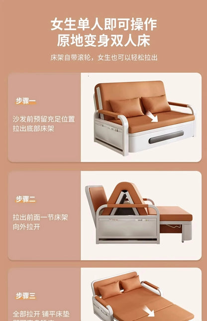 Sofa bed folding dual-purpose small apartment 2024 Internet celebrity new living room 1.2 multi-function single and double retra