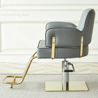 Simple Stainless Steel Barber Chairs Professional Salon Furniture Beauty Salon Chair Home Liftable Rotating Hairdressing Chair