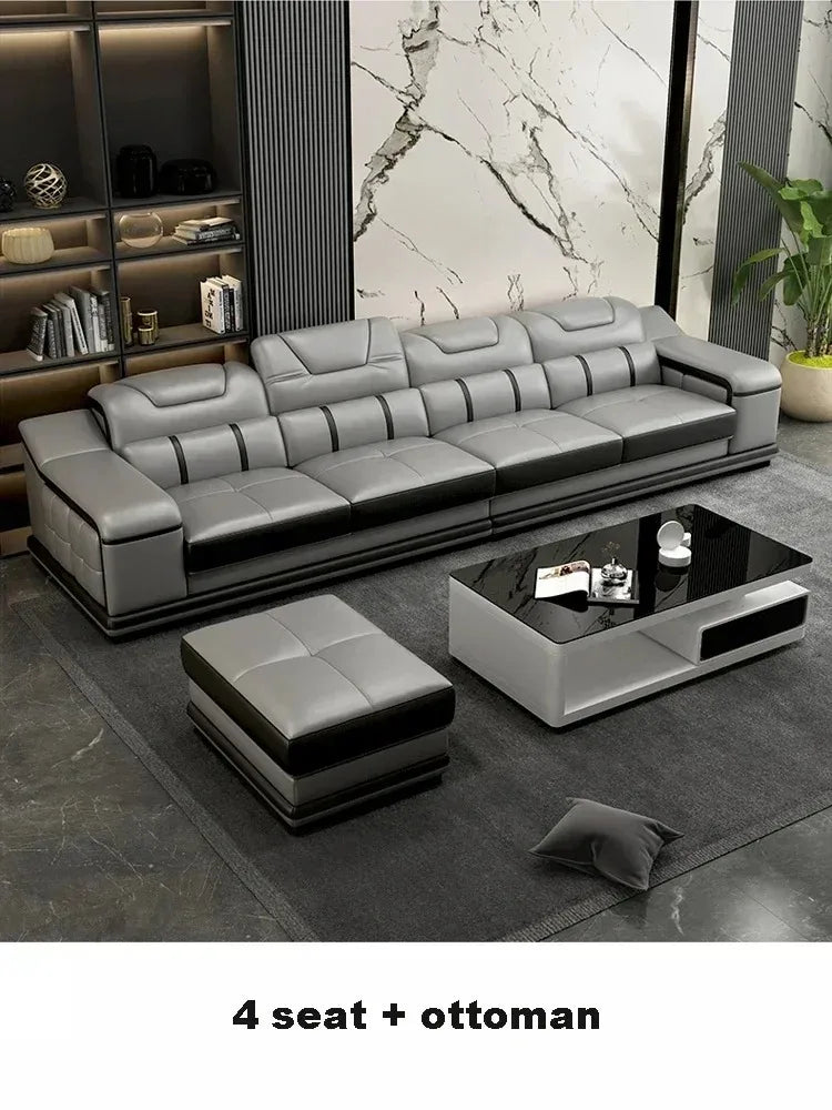 Genuine Leather Sofa Cama Leather Couch Big Sofas Sleeper Sofa Set Living Room Furniture Sofas Modern Sectional Sofa