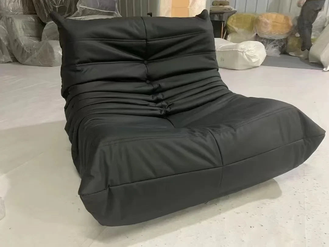 Togo caterpillar sofa balcony leisure bedroom living room reclining sleeping lazy sofa cream wind single recliner