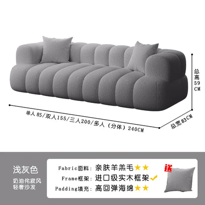 Soft Pillows Stylish European Modern Plush Reclining Sectional Sofa Comfortable Living Room Furniture Trendy Mueble Home Decor