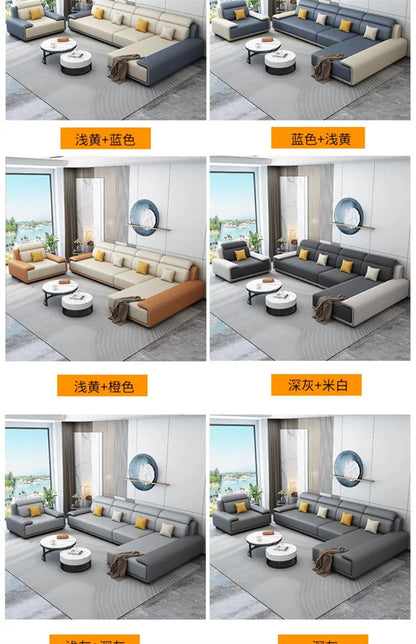 Living Rooms Italian Room Home Furniture Modern Couch Luxury Sectional Sofy Do Salon Modular Sofa Cama Livingroom Sets 0711LSY