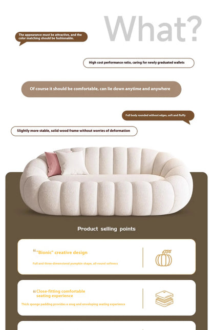 Cloud Sofa Plush Pumpkin Sofa Combination Soft And Comfortable Modern Living Room Sofa Suite Apartment Home Decoration Furniture