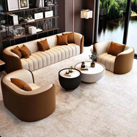 Canapé de luxe léger, petit appartement, salon, zone d'assise, réunion, invités, canapé à rangée droite
