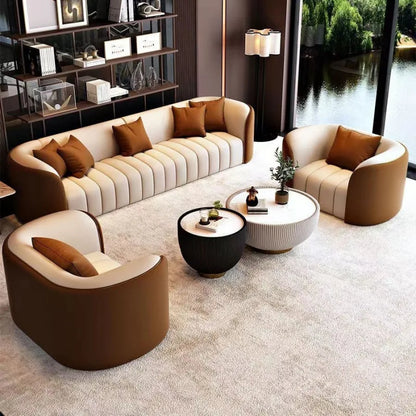 Canapé de luxe léger, petit appartement, salon, zone d'assise, réunion, invités, canapé à rangée droite