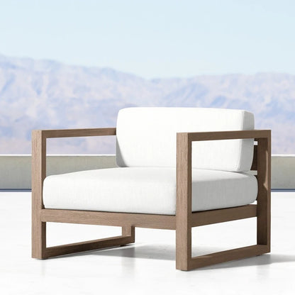 Garden sofa, teak furniture balcony, outdoor leisure chair, all solid wood sofa combination