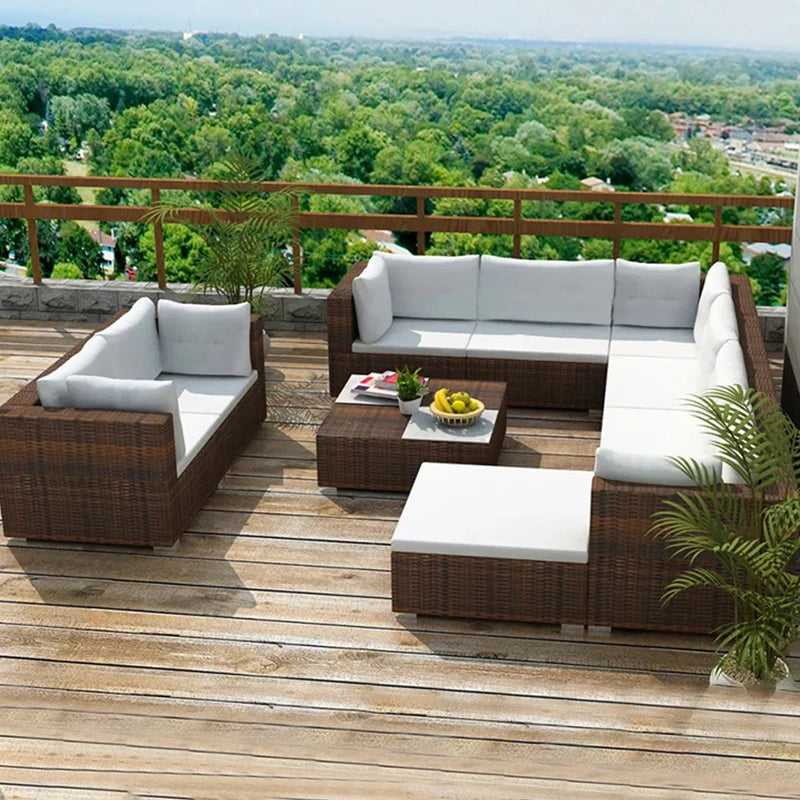 Courtyard sofa, villa, garden terrace, sun protection, waterproof, outdoor leisure rattan weaving corner
