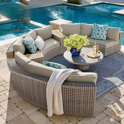 Campingaz Sofa Set House Garden Outdoor Lounge Set Simple Gray