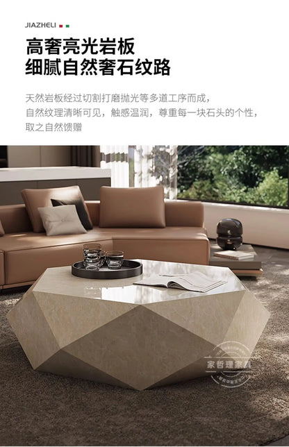 Coffee table small apartment rock slab designer atmospheric Italian living room high-end creative coffee table