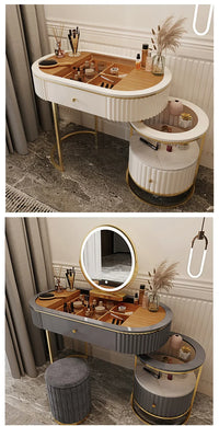 Luxury Charm Dressing Table Luxury Nordic Salon Drawer Nordic Dressing Table Mirror Chair Storage Coiffeuse Furniture Makeup