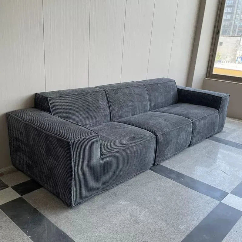Modern Luxury Living Room Sofa Sectional Set Furniture l Shape 2 3 Seater Corduroy Compression Vacuum Packed Relaxing Designs