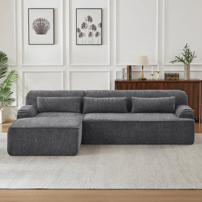 L-shaped luxury cross-section oversized sofa, simple design, living room apartment reception comfortable sofa