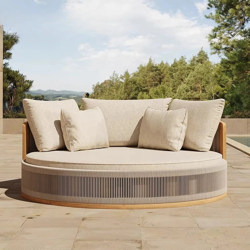 Luxury Hotel Modern Beach Outdoor Sunbeds Resort Outdoor Furniture Set Villa  Terrace Outdoor Sunbeds