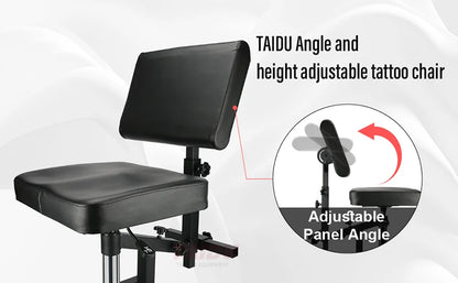 TAIDU Multi Functional Tattoo Chair Leathery Back Adjust Tattoo Salon Chairs Steel Frame Lift Tattoo Bench For Tattoo Artist