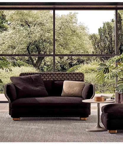 Homestay Outdoor Sofas Courtyard Leisure Balcony Garden Sofas Accent Wicker Woven Wicker Chair Furniture Arredo Giardino Lshysf