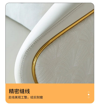 Light luxury single sofa chair hotel clubhouse cafe leisure chair rotating negotiation office chair