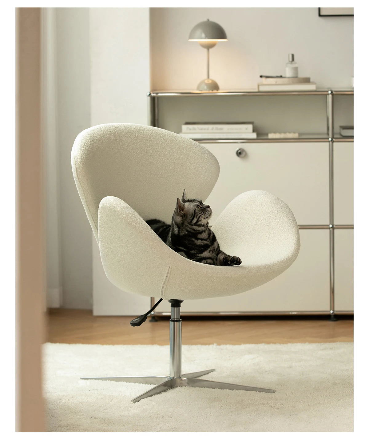 Single sofa chair swivel chair Nordic designer creative simple casual ins swan chair