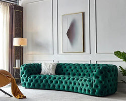 American Light Luxury Pull Buckle Large Apartment Designer Living Room Villa Creative Curved Sofa