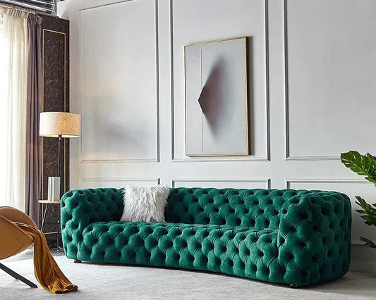 American Light Luxury Pull Buckle Large Apartment Designer Living Room Villa Creative Curved Sofa