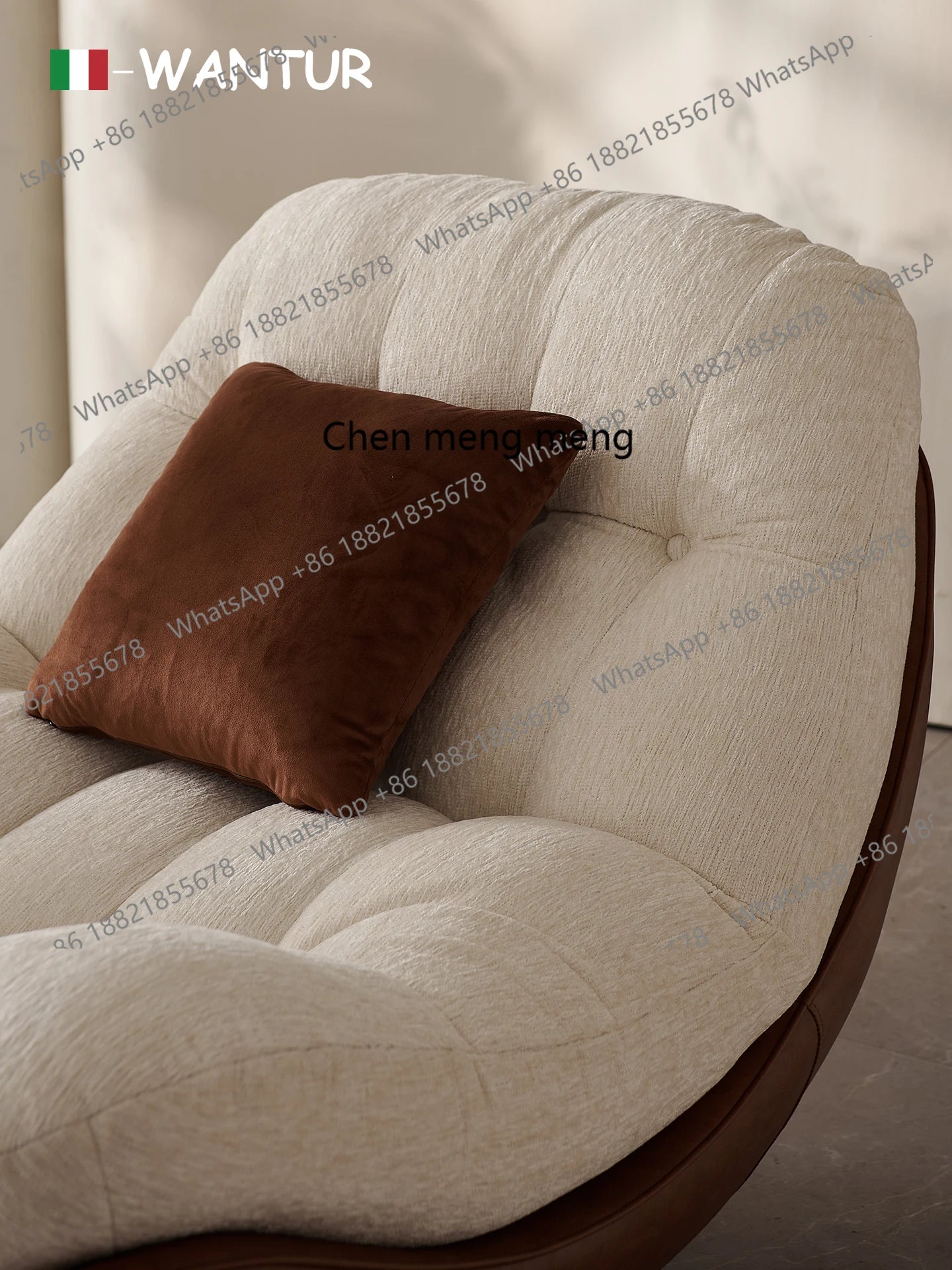 Italian minimalist swivel single chair modern creative sofa living room balcony lounge chair designer lazy lounge chair