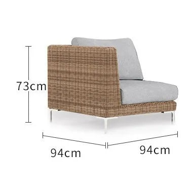 Nordic Outdoor Sofa - Round Rattan-Style Corner Set For Courtyards, Balconies, And Hotels Sun-Resistant