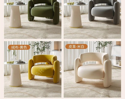 Negotiation Sofa Chair Living Room Furniture Sofas Cream Wind Balcony Single Sofa Nail Salon Beauty Salon Reception Lounge Area