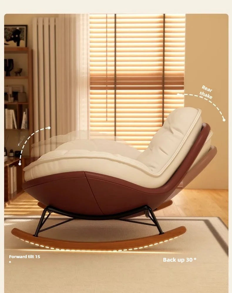 Chair Rocking Chair Lazy Lounge Chair Sofa Single Comfortable Lounge Chairs Living Room Bedroom Household Indoor Leisure Chairs