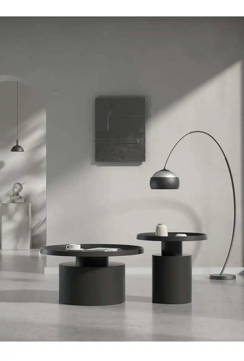 Set Round Table Nordic Center Modern Folding Metal Coffee Tables Storage Mesas Furniture GPF40XP