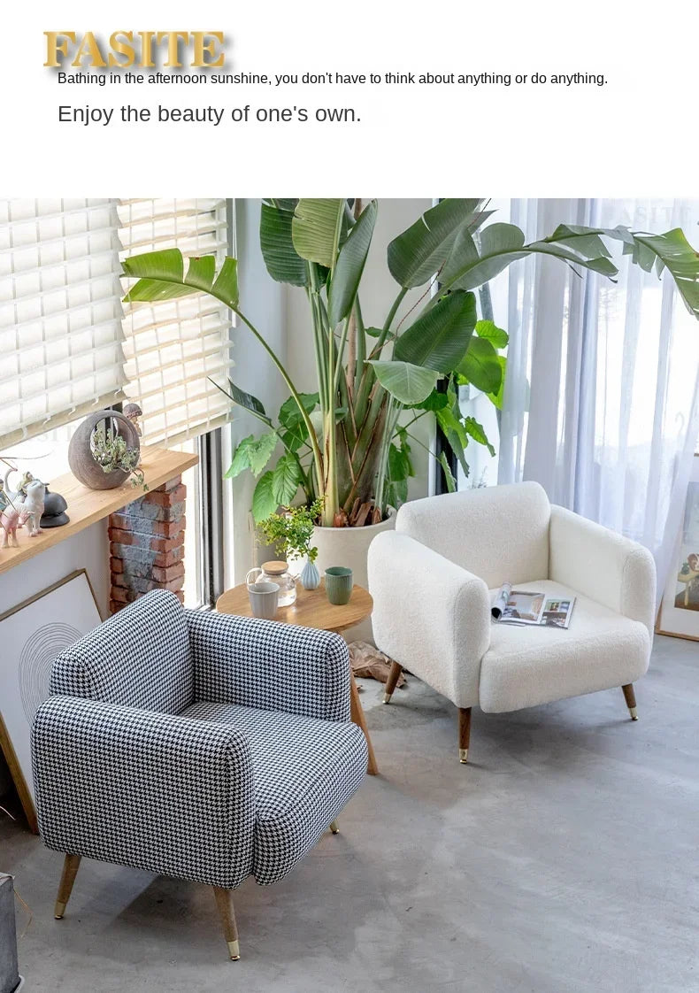 Modern Luxury Lazy Living Room Sofa Tatami Nursing Chair Single Simple Dormitory Sofa Bedroom Office  Home Furniture