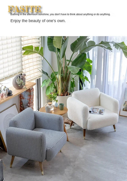 Modern Luxury Lazy Living Room Sofa Tatami Nursing Chair Single Simple Dormitory Sofa Bedroom Office  Home Furniture