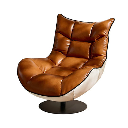 Living room balcony designer antique leisure chair leather lazy sofa