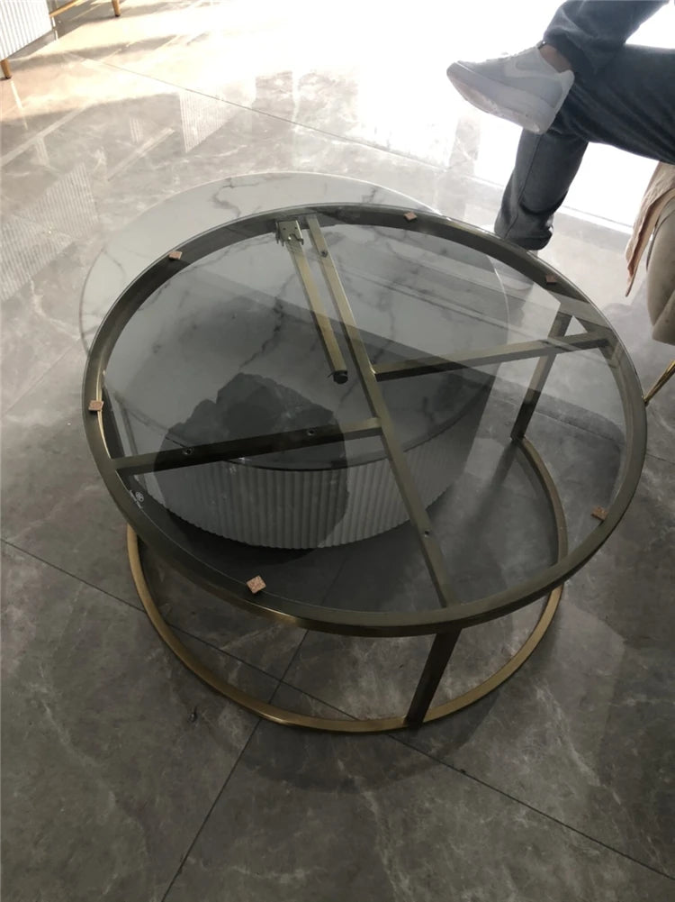 Modern Marble Coffee Tables For Simple Small Apartment Living Room Furniture Sofa Side Household Storage Cabinet End Table Set