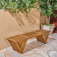 Christopher Knight Home Esme Banc d'extérieur en bois d'acacia, finition teck