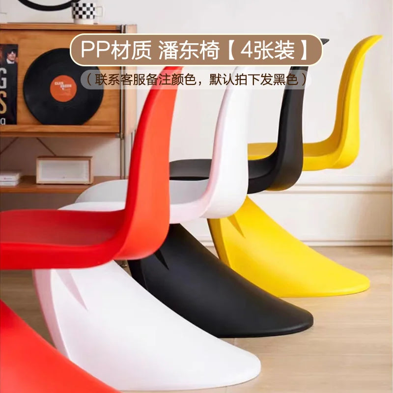 Dining chair Makeup stool Home Nordic minimalist high-end creative style plastic beauty chair