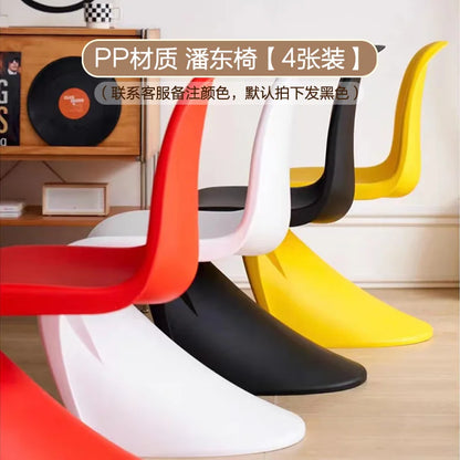 Dining chair Makeup stool Home Nordic minimalist high-end creative style plastic beauty chair