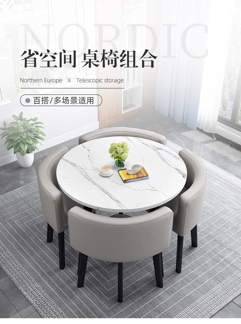 Simple square negotiation table and chair combination store, shop