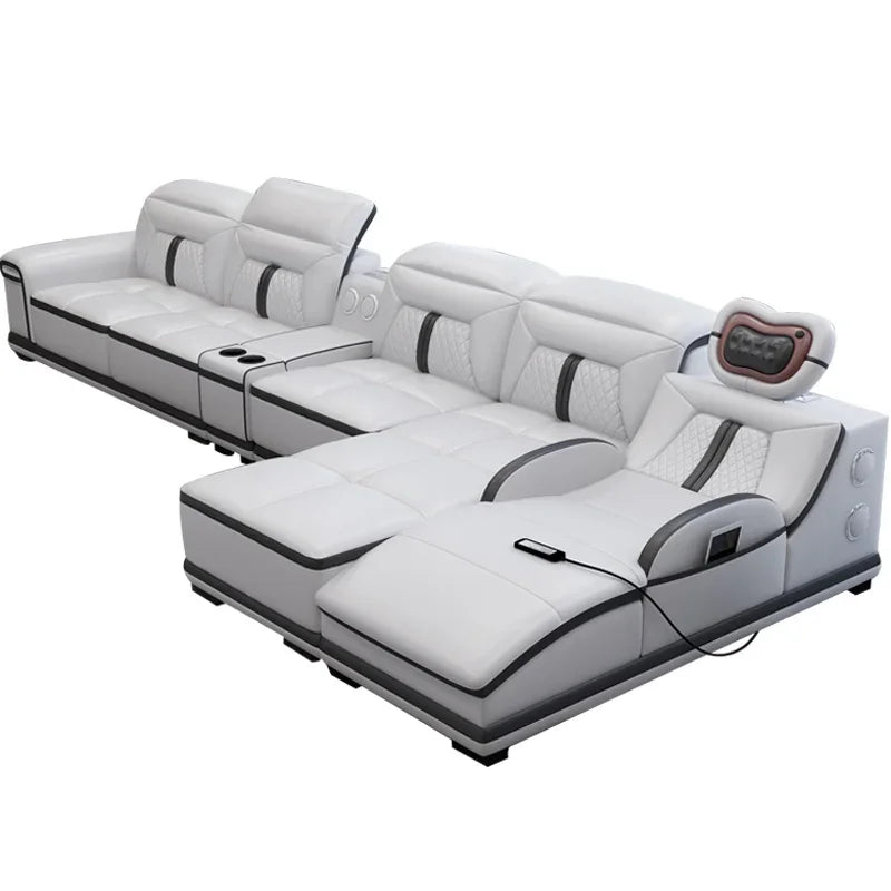 Cheap Living room sofa L shape  modern new design with music player+massage
