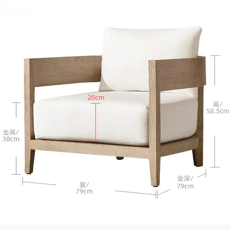 Italian Style Simplicity Waterproof and Sunscreen Garden Sofas Teak Modern Garden Sofas Designer Outdoor Furniture Divano HBOS