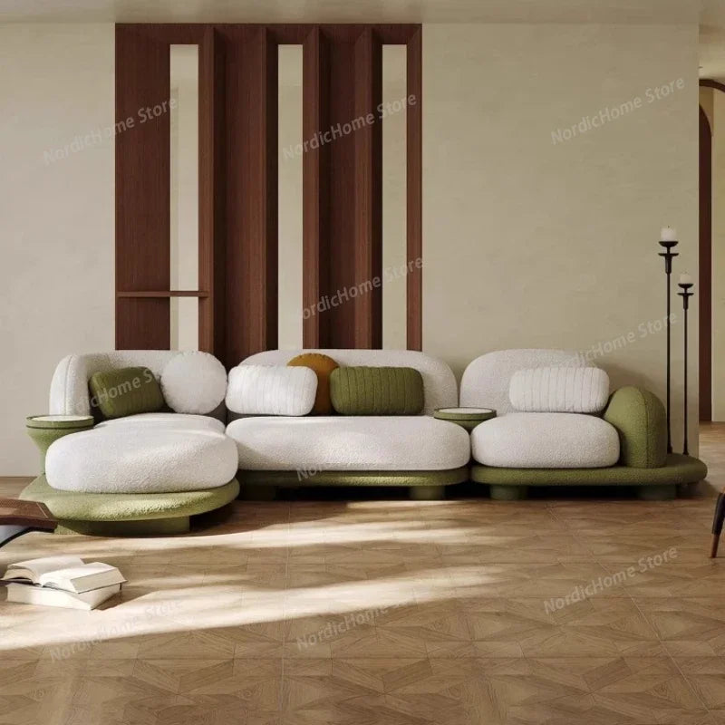 Light Luxury Italian Sofa Living Room Designer Unusual Adult High Quality Aesthetics Sofas Aesthetics Trendy Muebles Furniture