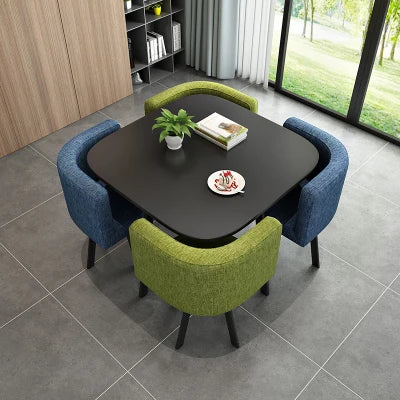 Wholesale Modern   Dining Table Sets 4 6 Chairs Dining Table Wooden Restaurant Cafe Chatting Table