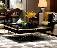 Modern Morocco New Classical Postmodern Square Stainless Steel Coffee Table Tea Table for Living Room