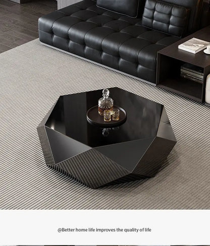Italian minimalist gold diamond coffee table designer high-end small apartment modern simple special-shaped light luxury living