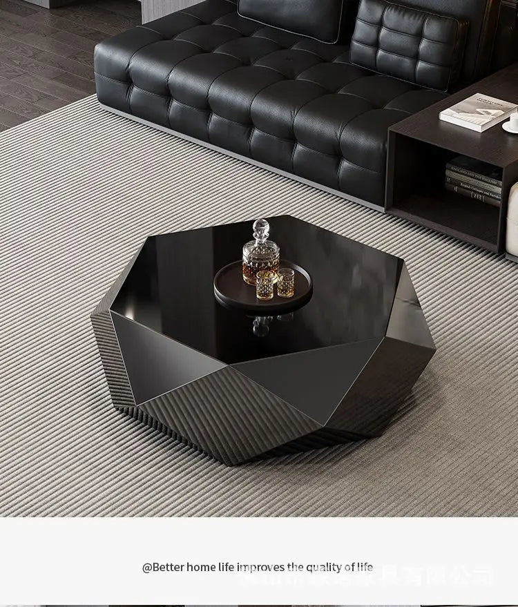 Modern Minimalist Luxury Diamond Stainless Steel Coffee Table Living Room Furniture Shaped  Center Table Tea Table Escritorios