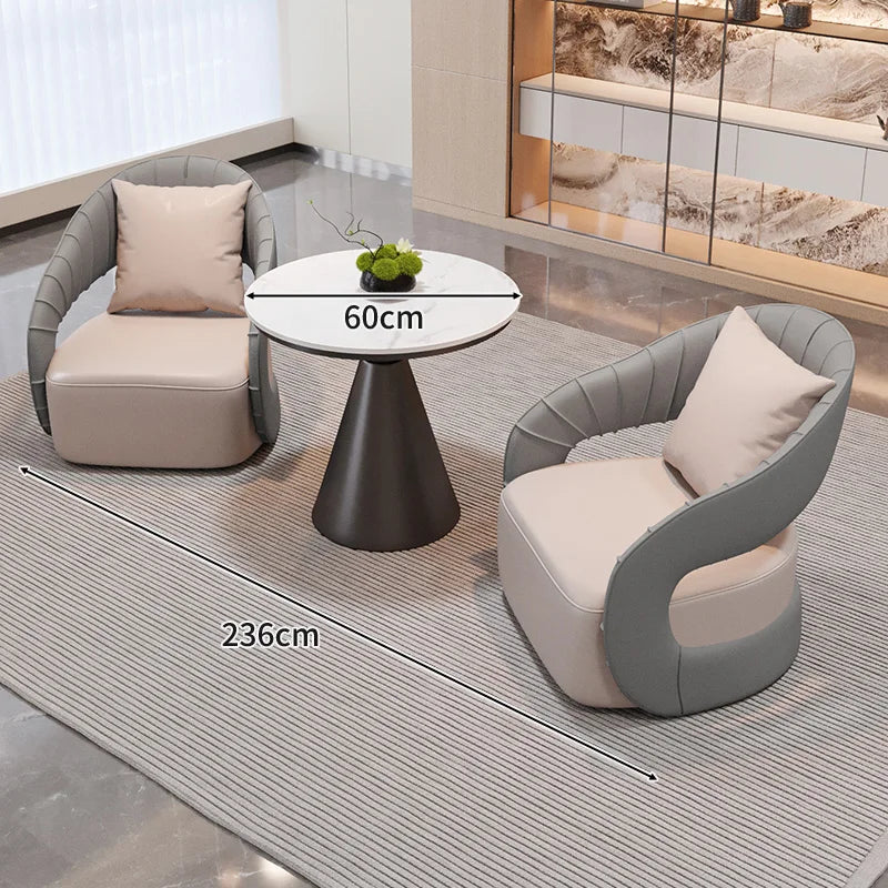 YJQ Business Negotiation Table and Chair Set for Sales Office, Hotel Lobby Reception, Guest Reception, and Rest Area Sofa