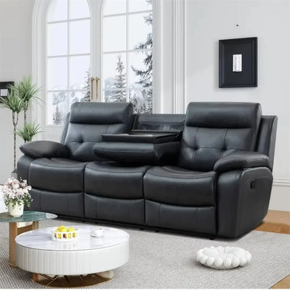 Comfortable living room artificial leather recliner sofa