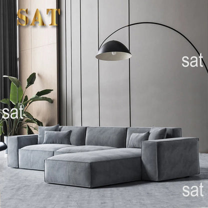 Hot Sales Modern L Shape 3 Seater Fabric Padded Seat Fabric Sofa Bed Sofa Sleeper Bed