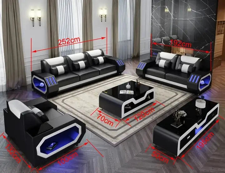 Genuine Leather Sofa Couch Orange Living Room Sofa High End Exclusive Luxury Modern Upholstery Sofa Living Room Set